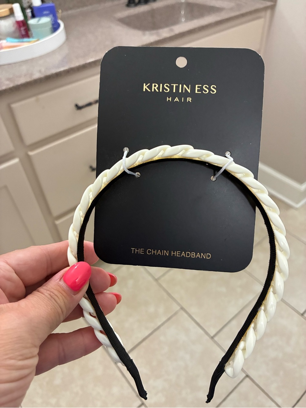 Kristin Ess Cream Chain Headband